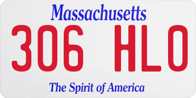 MA license plate 306HL0
