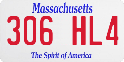 MA license plate 306HL4