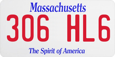 MA license plate 306HL6