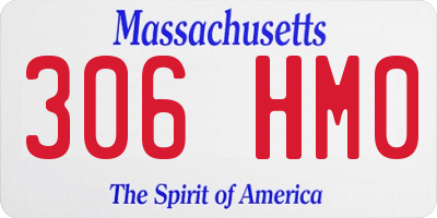 MA license plate 306HM0