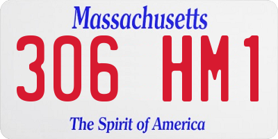 MA license plate 306HM1