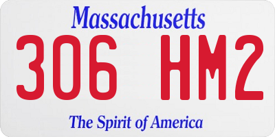 MA license plate 306HM2