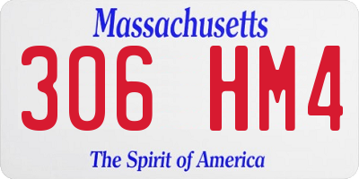 MA license plate 306HM4