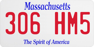 MA license plate 306HM5