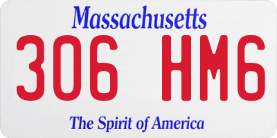 MA license plate 306HM6