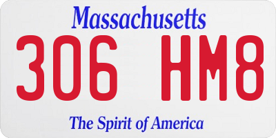 MA license plate 306HM8