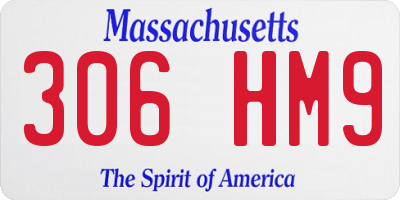 MA license plate 306HM9