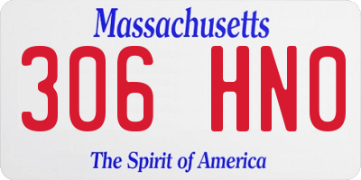 MA license plate 306HN0