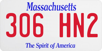 MA license plate 306HN2