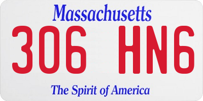 MA license plate 306HN6