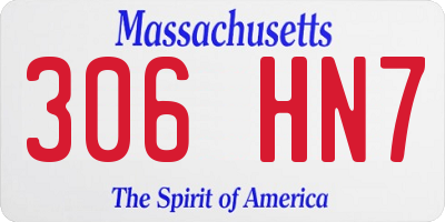 MA license plate 306HN7