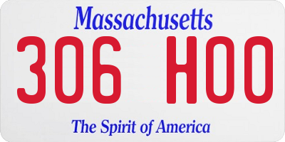 MA license plate 306HO0