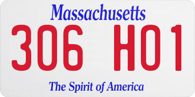MA license plate 306HO1