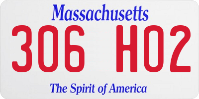 MA license plate 306HO2