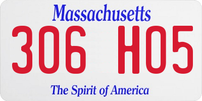 MA license plate 306HO5