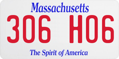 MA license plate 306HO6