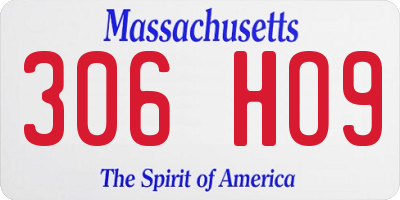 MA license plate 306HO9