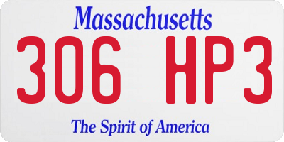 MA license plate 306HP3
