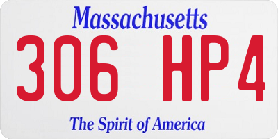 MA license plate 306HP4