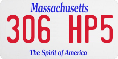 MA license plate 306HP5