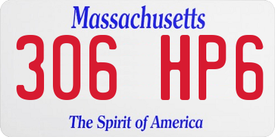MA license plate 306HP6