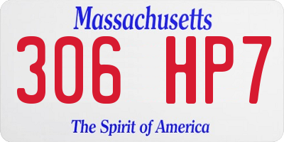 MA license plate 306HP7