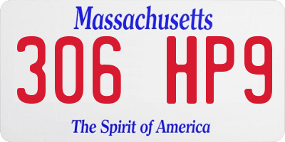 MA license plate 306HP9