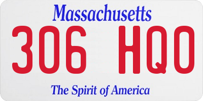 MA license plate 306HQ0