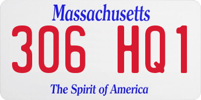 MA license plate 306HQ1