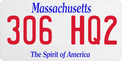MA license plate 306HQ2