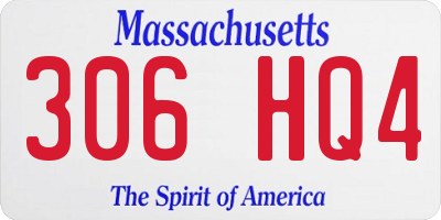 MA license plate 306HQ4