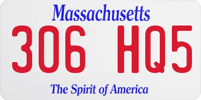 MA license plate 306HQ5