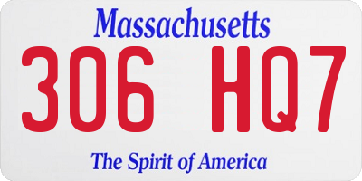 MA license plate 306HQ7