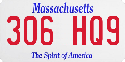 MA license plate 306HQ9