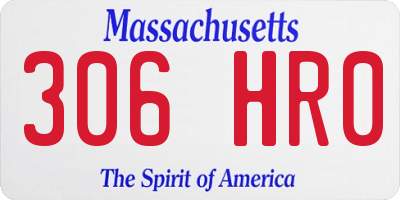 MA license plate 306HR0