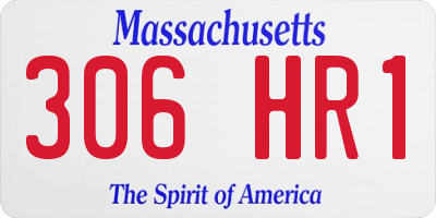 MA license plate 306HR1
