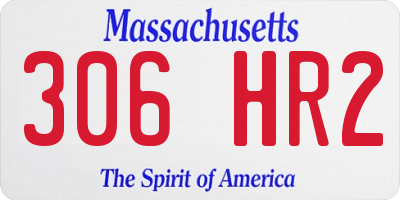 MA license plate 306HR2
