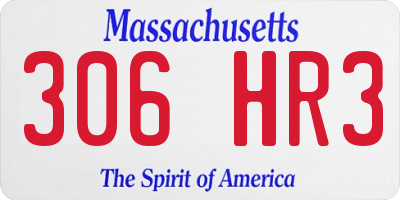 MA license plate 306HR3