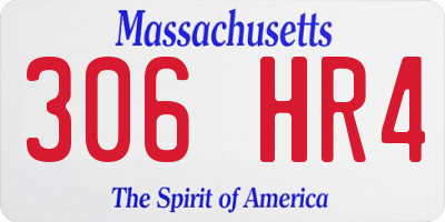 MA license plate 306HR4