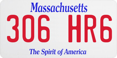MA license plate 306HR6