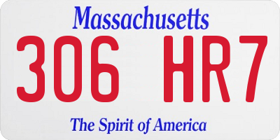 MA license plate 306HR7