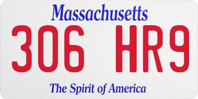 MA license plate 306HR9