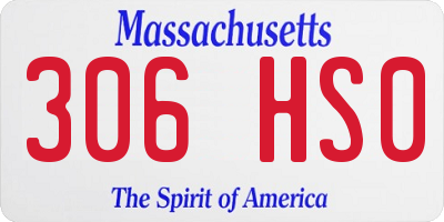MA license plate 306HS0