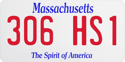 MA license plate 306HS1