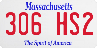 MA license plate 306HS2