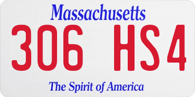 MA license plate 306HS4