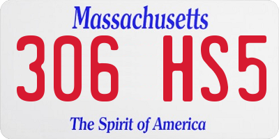 MA license plate 306HS5