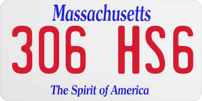 MA license plate 306HS6