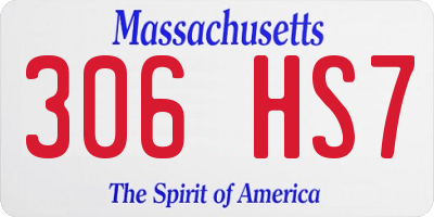 MA license plate 306HS7