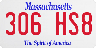 MA license plate 306HS8